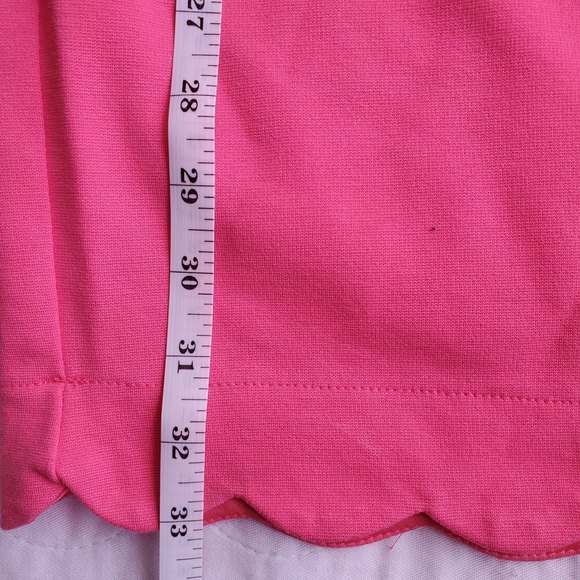 𝅺Pink/coral Medium(M) scalloped shift sleeveless monteau los angeles dress - Picture 6 of 7